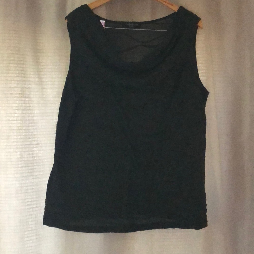 August Silk scoop neck sleeveless top